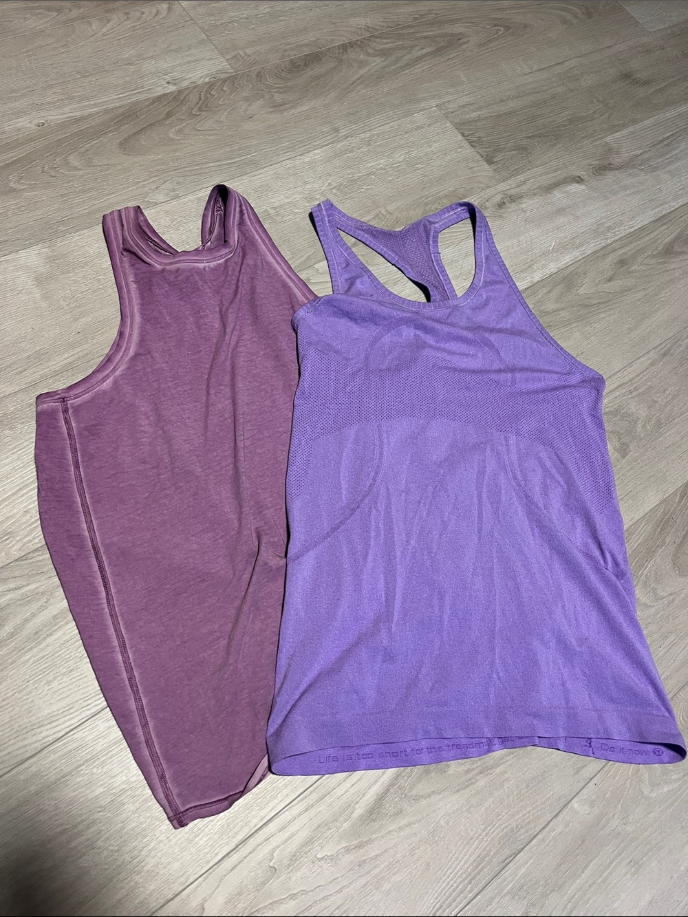 lululemon athletica Lavender and Mauve Racerback Tank Tops - Set of 2